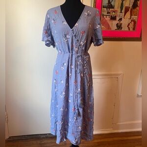 Madewell Faux Wrap Midi Dress